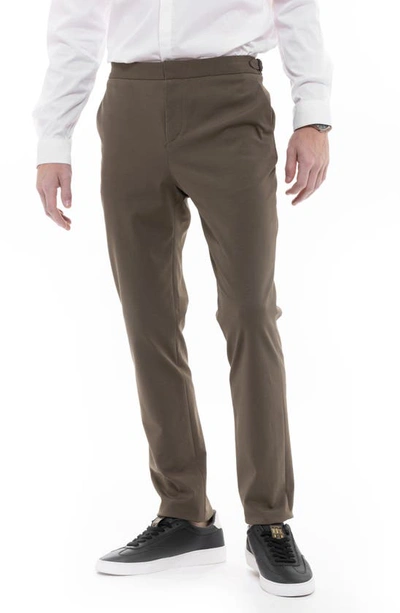 D.rt James Classic Cotton Blend Trousers In Olive