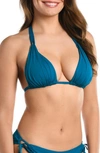 La Blanca Island Blanca Halter Bikini Top In Ocean