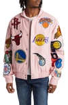 JEFF HAMILTON NBA COLLAGE FAUX LEATHER JACKET