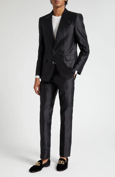 Dolce & Gabbana Silk Shantung Sicilia Suit In Black