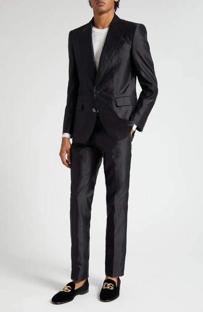 DOLCE & GABBANA SICILIA FIT SILK SHANTUNG TWO-PIECE SUIT