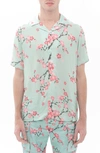 Cult Of Individuality Camp Short Sleeve Woven Shirt In Cherry Blossom In Cherry Blossom