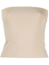 Brunello Cucinelli Strapless Bandeau Top In Beige