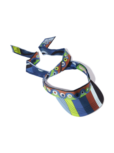 Pucci Abstract-print Sun Hat In Blue
