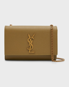 Saint Laurent Small Kate Leather Crossbody Bag In Green