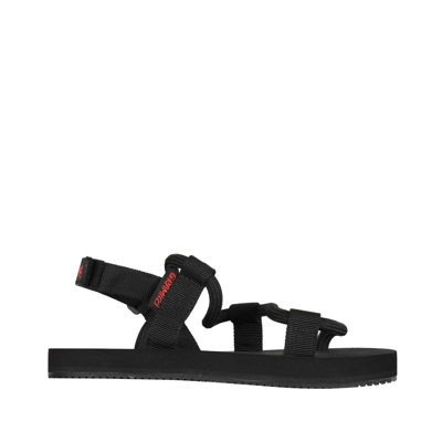 Gramicci Logo-patch Open-toe Sandals In Nero