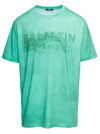 Balmain Desert Printed Logo T-shirt In Green