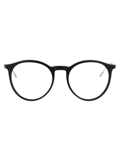 Gucci 圆框光学眼镜 In 001 Black Gold Transparent