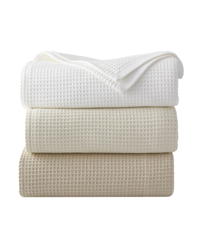 Sferra King Waffleweave Blanket, 120" X 100" In White