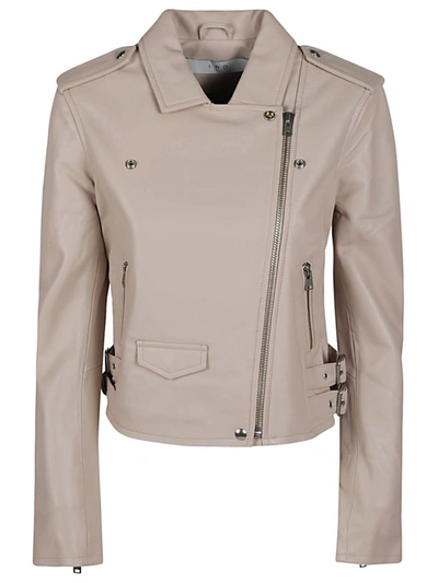 Iro Ashville Leather Jacket In Grey