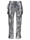 Isabel Marant Trousers Featuring Adjustable Straps And Metallic Finish In Silver
