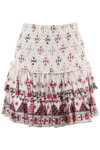 Isabel Marant Étoile Naomi Ruffled Printed Cotton-voile Mini Skirt In White