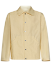 Jil Sander Logo Printed Long-sleeved Jacket In Yellow
