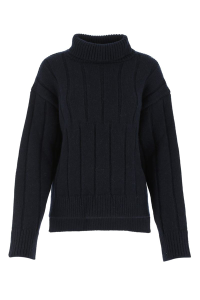 Jil Sander Black Cashmere Blend Oversize Sweater Black  Donna 34t In Negro