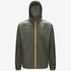 K-way Logo-patch Zip-up Hoodie In Green