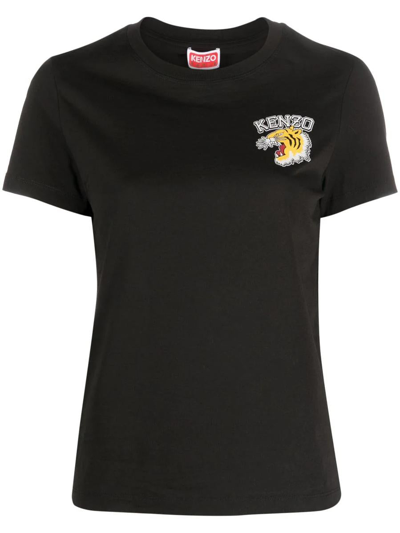 Kenzo Logo-print Cotton T-shirt In Black