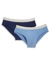 Hanro Stretch Cotton Essential Briefs, Pack Of 2 In Blue