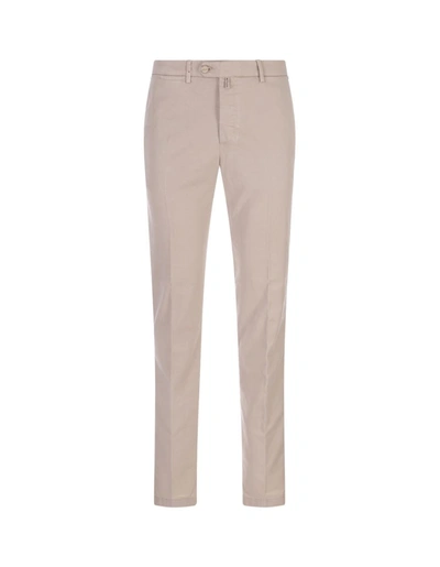 Kiton Man Sand Chino Trousers In Beige
