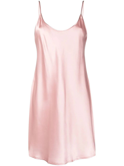 La Perla Silk Short Slipdress In Pink