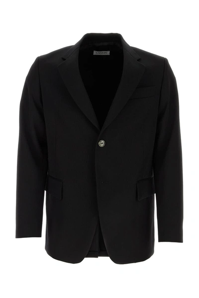 Lanvin Wool Single Breast Blazer Jacket In Black