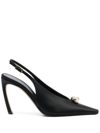 Lanvin Woman Pumps Black Size 10 Textile Fibers In Black