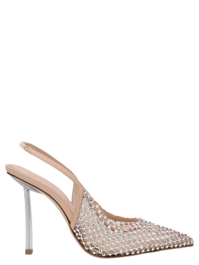 Le Silla Gilda Embellished Pointed Toe Pumps In Pink