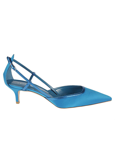 Lella Baldi Leather Pumps In Blue