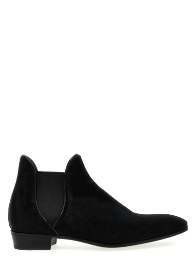 LIDFORT LIDFORT CALF HAIR ANKLE BOOTS