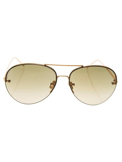 Linda Farrow Glasses In Metallic