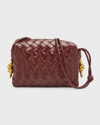Bottega Veneta Mini Loop Knot Intrecciato Crossbody Bag In Barolo