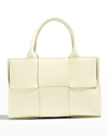 Bottega Veneta Arco Mini Intrecciato Napa Top-handle Bag In Ice Cream-gold