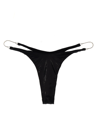 Mugler Cut-out Double-layer Bikini Bottom In Black