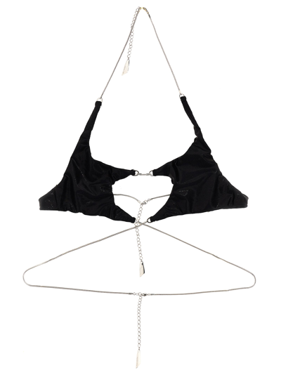 Mugler Star Bikini Top In Black