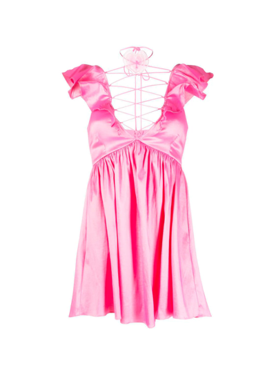 For Love &amp; Lemons Lala Short Dress In Pink