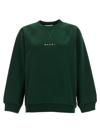 Marni Logo-print Cotton Sweatshirt In Green