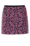 Marine Serre Embroidered Cotton And Polyester Mini Skirt In Pink