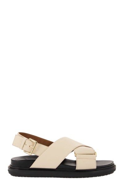 Marni Off-white Fussbett Sandals