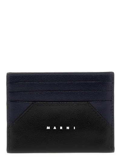 Marni Logo Leather Card Holder Wallets, Card Holders Multicolor In Multicolour