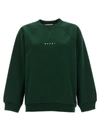 Marni Logo-print Cotton Sweatshirt In Green