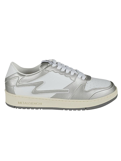 Metalgienchi Icx Low Leather Sneakers In Silver