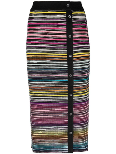 Missoni High-rise Wool-blend Midi Skirt In Multicolor