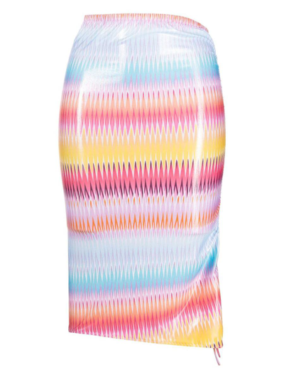 Missoni Zigzag-pattern High-waisted Skirt In Smvmulti Degrade