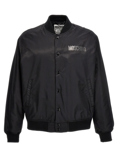 Moschino Black Teddy Bomber Jacket - Men's - Polyamide
