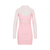 Mugler Sheer-panelled Corset Minidress In Pink &amp; Purple