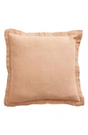 Bed Threads French Linen Accent Pillow Cover In Orange Tones