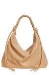 Proenza Schouler Large Drawstring Leather Hobo In Neutrals