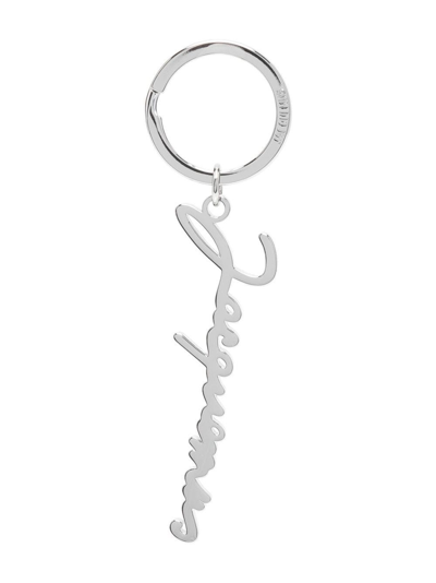 Jacquemus Logo Keyring In Silver