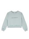 GIVENCHY LOGO-EMBROIDERED CROPPED SWEATSHIRT