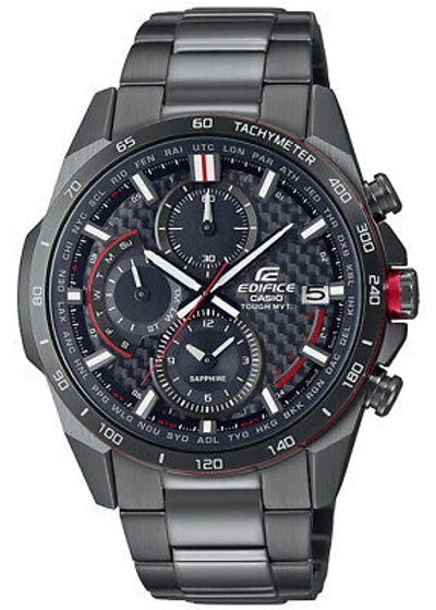 Pre-owned Casio Edifice Eqw-a2000dc-1ajf Black Sport Solar Atomic Men's Watch In Box