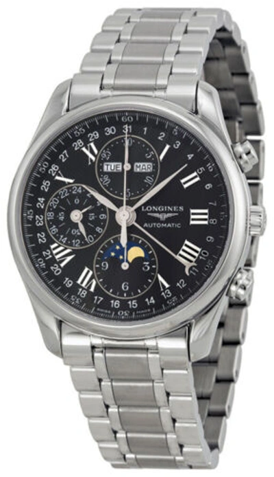 Pre-owned Longines Master Collection Automatic Chrono Steel Moonphase Mens Watch L26734516